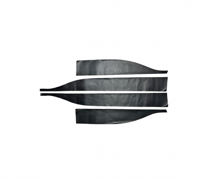 Abtibild bandou lateral compatibil Logan 3 carbon negru 3D (4 bucati) Cod:QITL3-02 [1]