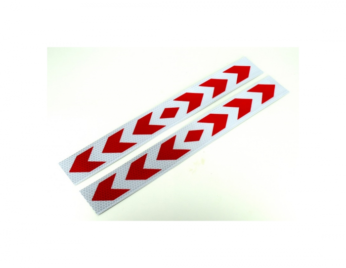 Abtibild reflectorizant Alb-Rosu 5cmx40cm Cod: AN02R [1]