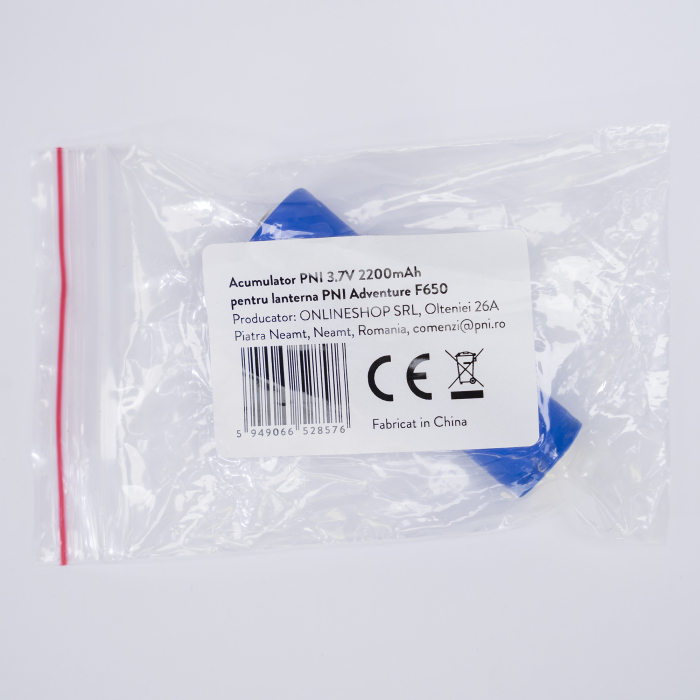 Acumulator PNI 3.7V 2200mAh 18650 pentru lanterna PNI Adventure F650 [5]