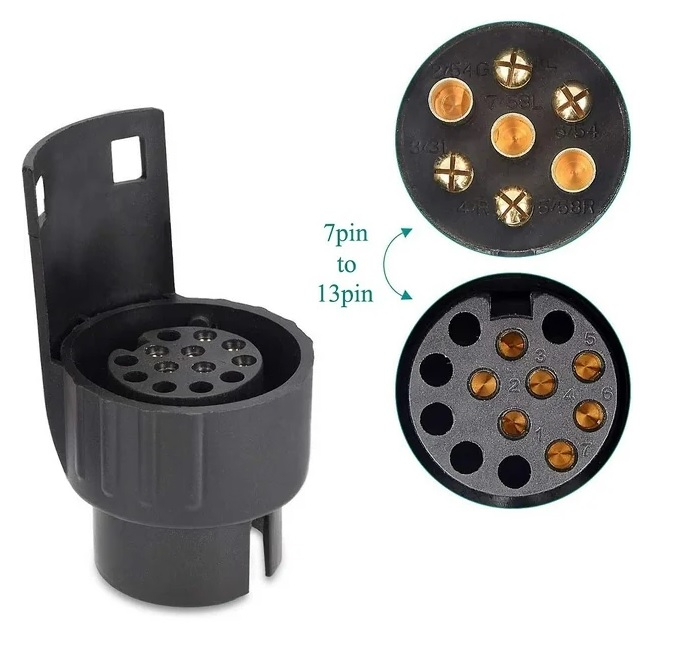 Adaptor pentru mufă de remorcă de la 7 pini la 13 pini 12V [4]