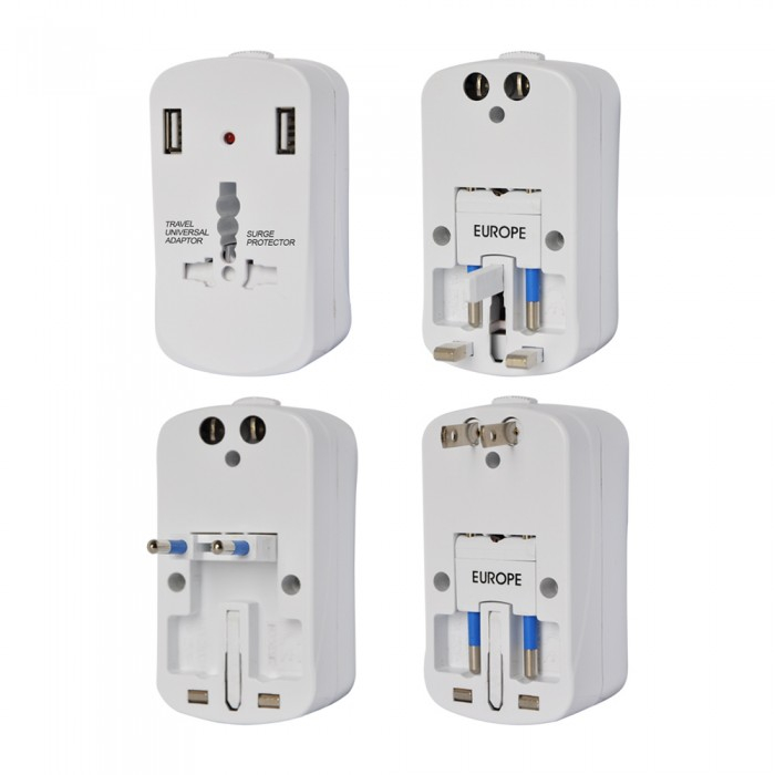 ADAPTOR UNIVERSAL PRIZA V-TAC (UK,US,EU) CU PROTECTIE SI 2USB 2.1A [3]