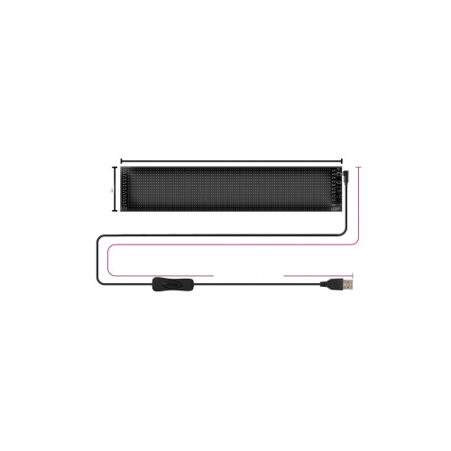 Afisaj LED programabil Eyes Devil, control Bluetooth si telecomanda, USB 5V, 102x348mm [3]