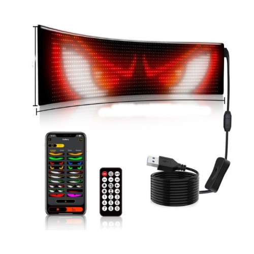 Afisaj LED programabil Eyes Devil, control Bluetooth si telecomanda, USB 5V, 102x348mm [1]