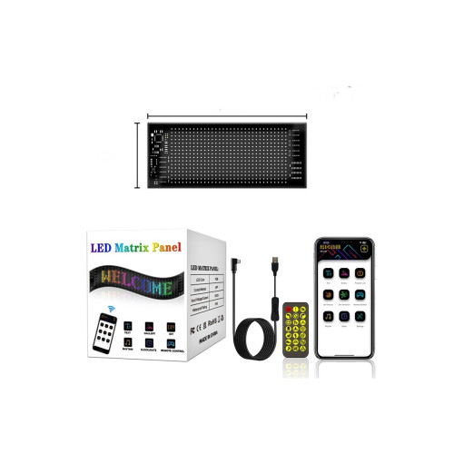Afisaj LED programabil Eyes Devil, control Bluetooth si telecomanda, USB 5V, 102x348mm [2]