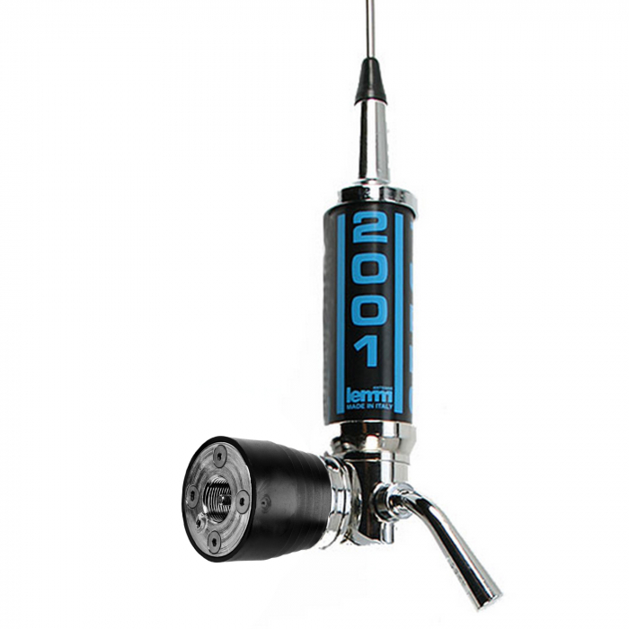 Antena CB LEMM Turbo 2001 CENTROTETTO AT2001PL fara cablu, lungime 200 cm, castig 6.5dB, 26-28.5MHz, 2000W, montura PL259, fabricat in Italia [5]