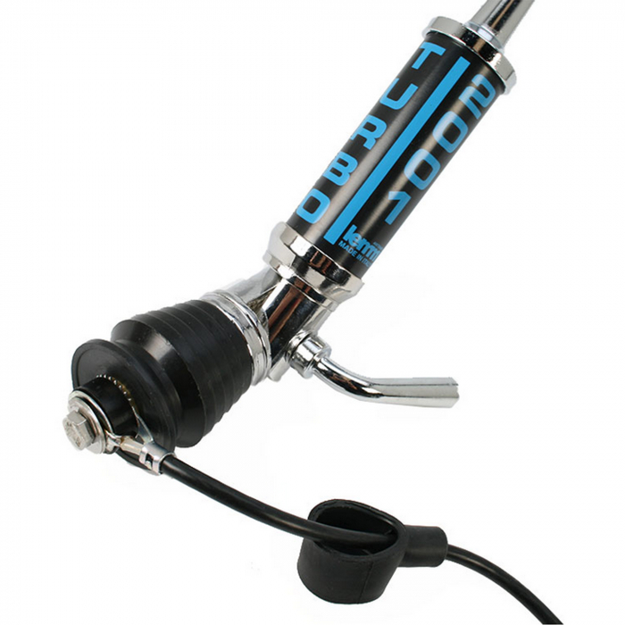 Antena CB LEMM Turbo 2001 Classic AT2001C, lungime 200 cm, castig 6.5dB, 26-28.5MHz, 2000W, montura fixa, cablu RG58 4m, fabricat in Italia [3]