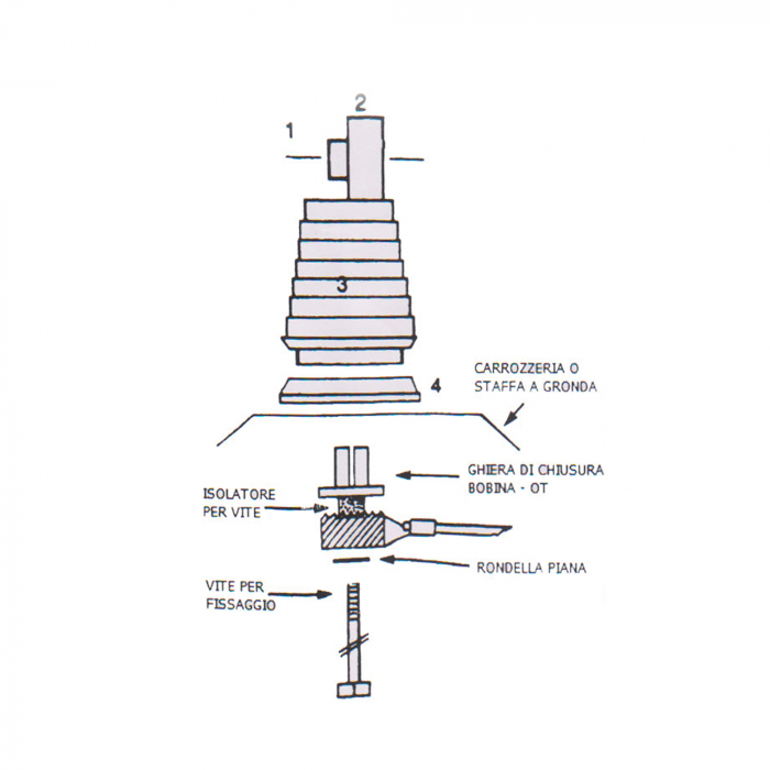 Antena CB LEMM Turbo 2001 Classic AT2001C, lungime 200 cm, castig 6.5dB, 26-28.5MHz, 2000W, montura fixa, cablu RG58 4m, fabricat in Italia [5]