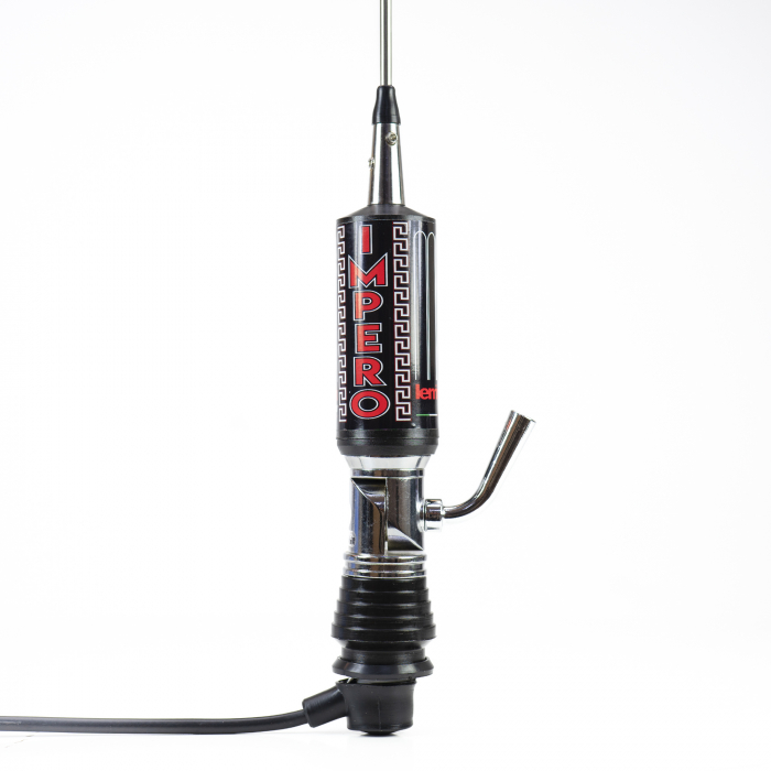 Antena CB LEMM TURBO IMPERO, Black, lungime 200 cm, castig 7dB, 26.5-28Mhz, 2500W, cablu RG58 4m, fabricata in Italia [6]