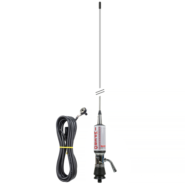 Antena CB LEMM TURBO IMPERO, Silver, lungime 200 cm, castig 7dB, 26.5-28Mhz, 2500W, cablu RG58 4m, fabricata in Italia [5]