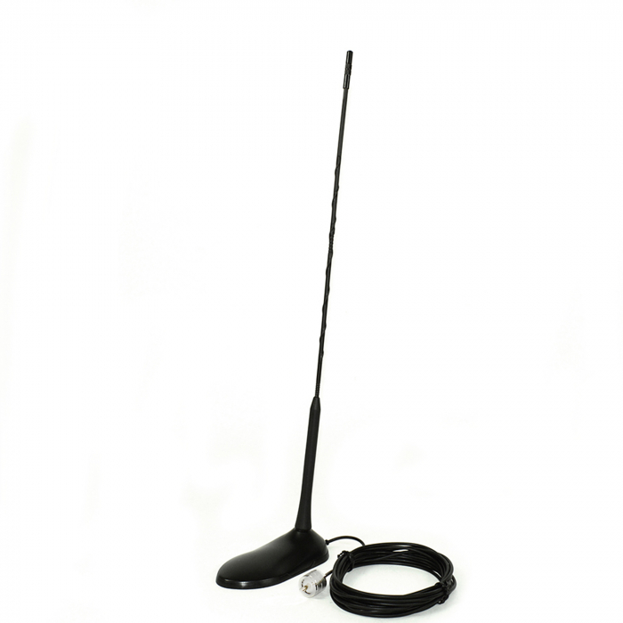 Antena CB PNI Extra 45, cu magnet inclus, lungime 45 cm, SWR 1.0, 26-30MHz, 150W, fibra de sticla [9]