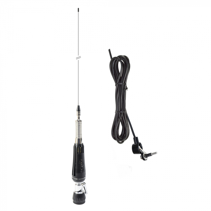 Antena CB PNI LED 1000 rabatabila, 80 cm lungime, cu cablu si montura fixa tip fluture, 26-30 MHz, 300 Watt, ilumineaza in timpul emisiei [3]