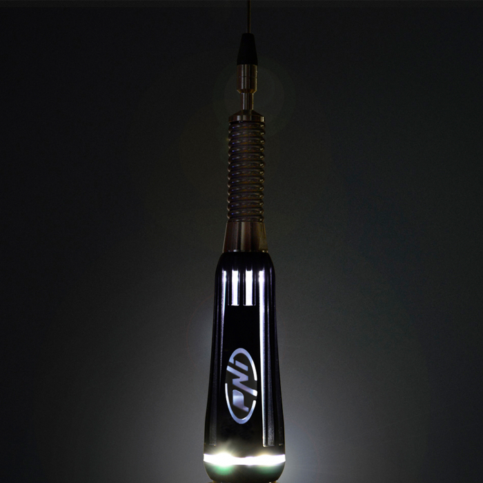Antena CB PNI LED 1000 rabatabila, 80 cm lungime, cu cablu si montura fixa tip fluture, 26-30 MHz, 300 Watt, ilumineaza in timpul emisiei [18]