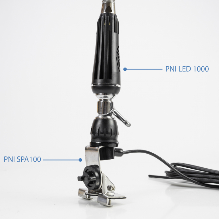 Antena CB PNI LED 1000 rabatabila, 80 cm lungime, cu cablu si montura fixa tip fluture, 26-30 MHz, 300 Watt, ilumineaza in timpul emisiei [15]