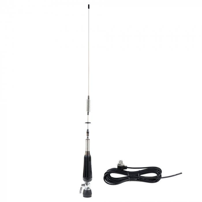 Antena CB PNI LED 850, 85 cm, 300 Watt, rabatabila ilumineaza in timpul emisiei si cablu montaj PNI T601 [1]