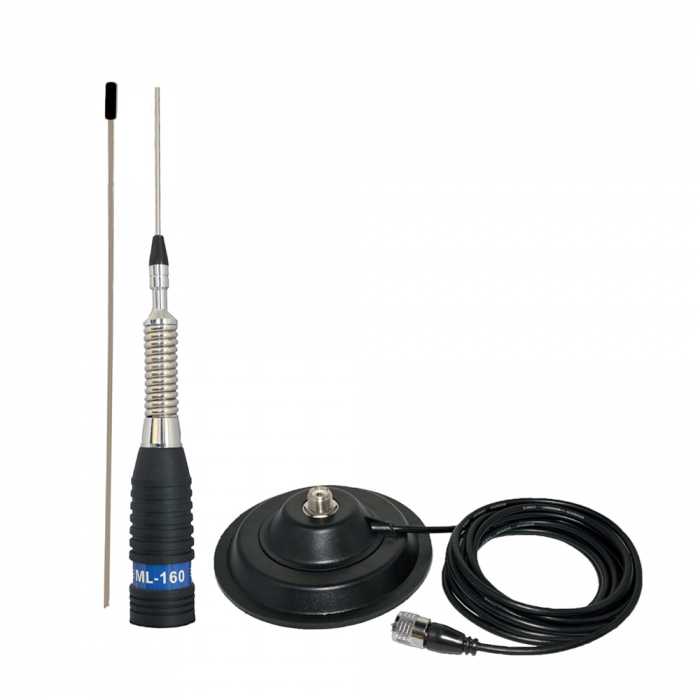Antena CB PNI ML160, lungime 155 cm, 26-30MHz, magnet 145 mm inclus [3]