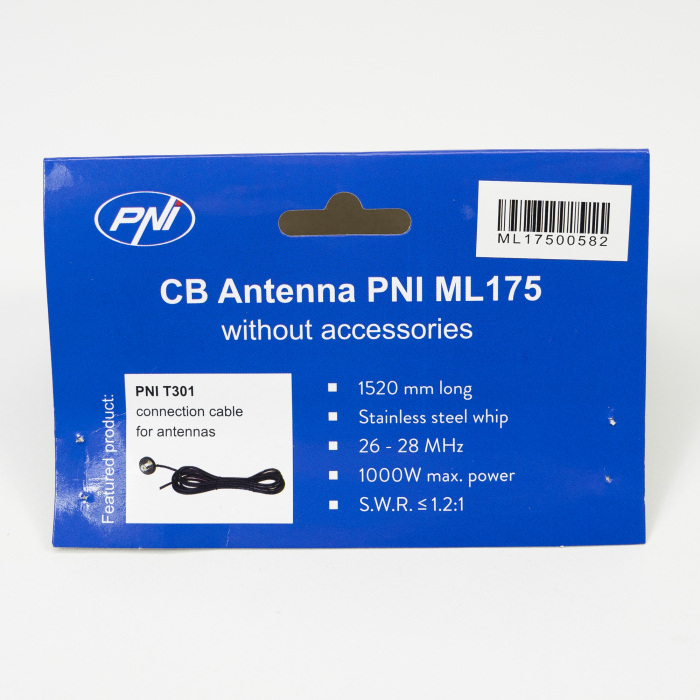 Antena CB PNI ML175 lungime 165 cm, 26-30 MHz, 1000 W, fara cablu [2]