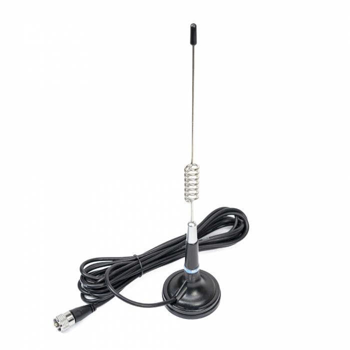 Antena CB PNI ML29 lungime 34 cm, cu magnet inclus diametru 70 mm si cablu RG58 [9]