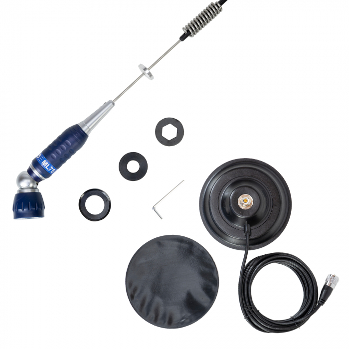 Antena CB PNI ML75, rabatabila, 26-28MHz, 300W cu baza magnetica inclusa, lungime 90cm [4]
