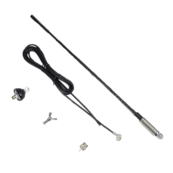 Antena CB PNI S60, 59 cm, cu fluture, cablu RG58 de 4m si reflectometru PNI SWR-300 pentru masurare SWR, negru [8]