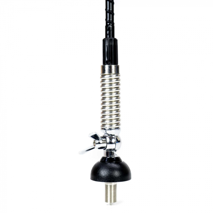 Antena CB PNI S60 cu fluture, lungime spic 59 cm, cu montura, cablu 4 m si mufa PL, fibra de sticla [2]