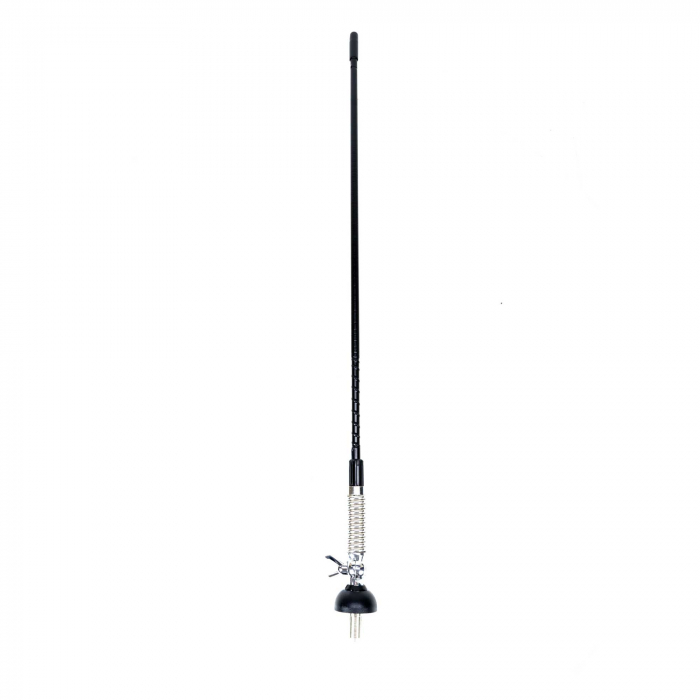 Antena CB PNI S60 cu fluture, lungime spic 59 cm, cu montura, cablu 4 m si mufa PL, fibra de sticla [1]