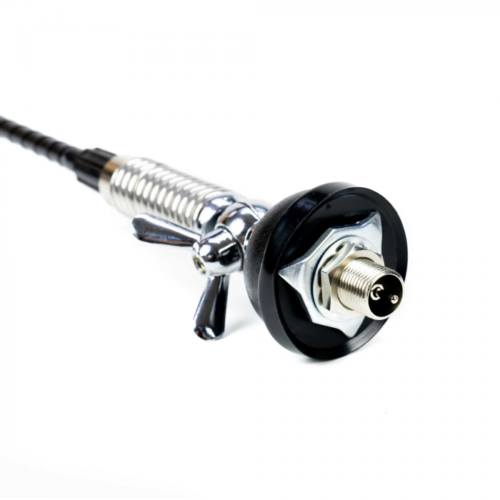Antena CB PNI S60 cu fluture, lungime spic 59 cm, cu montura, cablu 4 m si mufa PL, fibra de sticla [4]