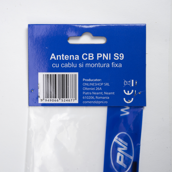 Antena CB PNI S9 cu fluture lungime spic 120 cm cu cablu RG58 de 4m [4]