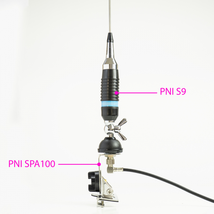 Antena CB PNI S9 cu fluture lungime spic 120 cm cu cablu RG58 de 4m [9]