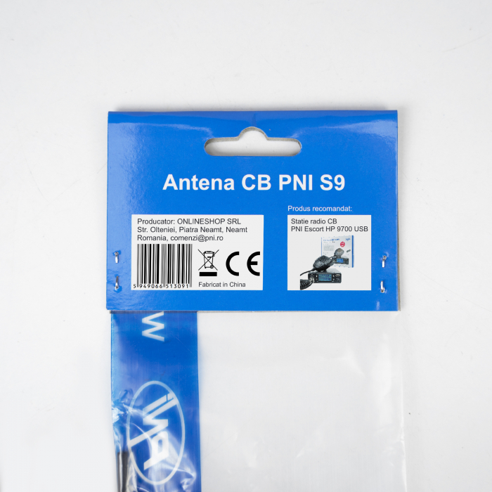 Antena CB PNI S9 cu fluture, lungime spic 120 cm, fara cablu, 600W, 26-28MHz [9]