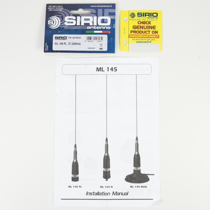 Antena CB Sirio ML145 cu filet PL, lungime 145 cm, 27 - 28.5 MHz, 900W, fara cablu [11]