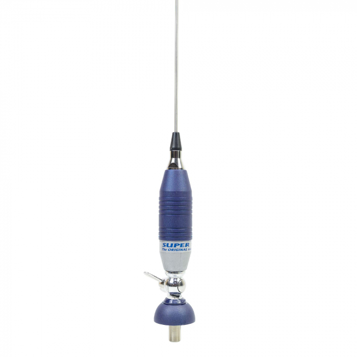 Antena CB Sirio SUPER 9 cu fluture, lungime 155 cm, 27 - 28.5 MHz, 250W, montura, cablu RG58 de 4m si mufa PL259 incluse [7]