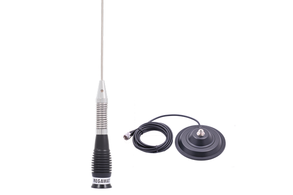Antena Radio Cb Megawat Ml100 Black Cu Magnet Inclus [1]