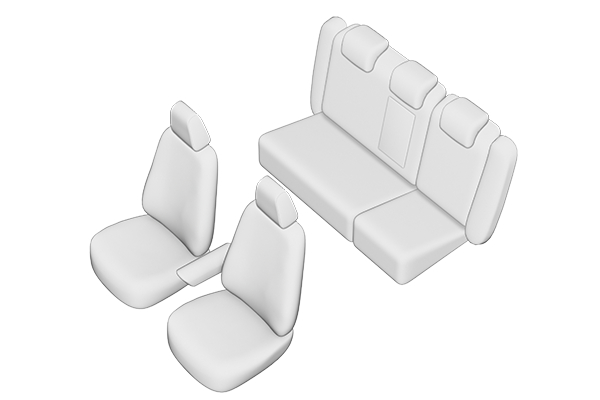 Set huse scaune dedicate Volkswagen Passat B6 2005-2010 (Bancheta Fractionata + huse cotiere) [3]