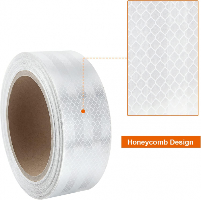 Banda alba Reflectorizanta auto 5.5x 45.7 m [2]