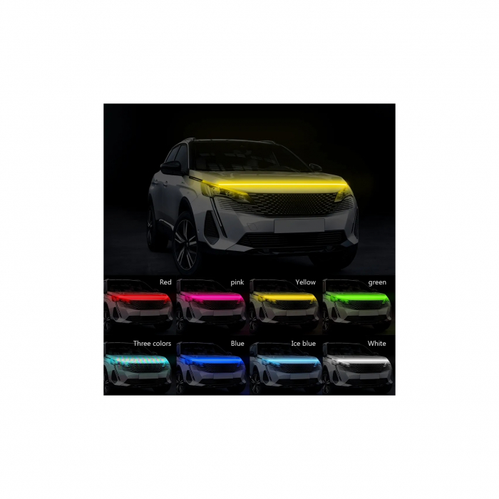 Banda LED capota 12V 180cm lumina multicolara [4]