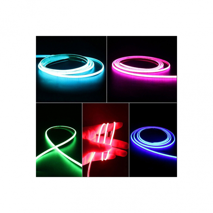 Banda LED COB latime 8mm 12V , alb rece , 5 metri ,12W/metru [7]