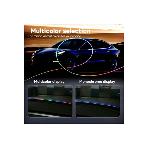 Banda LED lumina ambientala parbriz 150CM  RGB digital magic light [4]