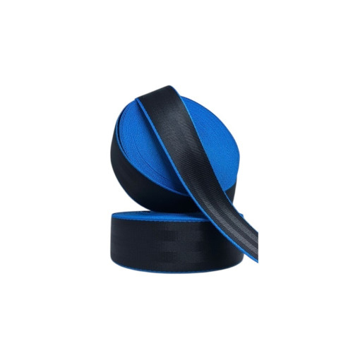 Banda pentru centura de siguranta auto culoare Negru / Albastru , latime 46mm [2]