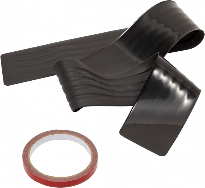 Banda protectie bara spate auto, Cauciuc, 90 cm, Negru [5]