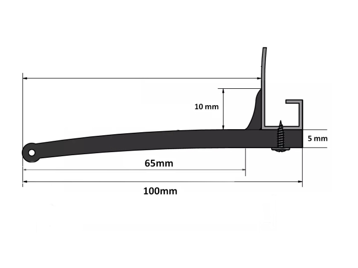 Bandă universală din cauciuc pentru protecția aripii mașinii, SUV, microbuz, 6,5cm x 3m, negru [2]