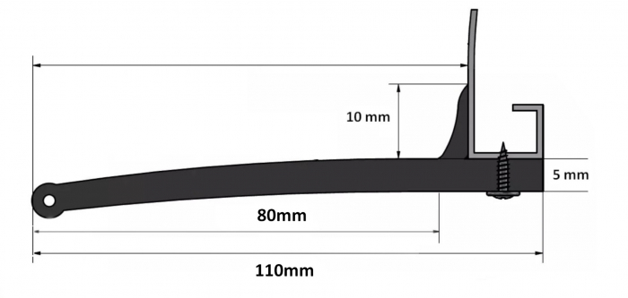 Banda universala din cauciuc pentru protectia aripii masinii, SUV, microbuz, 8cm x 3m - Negru [2]