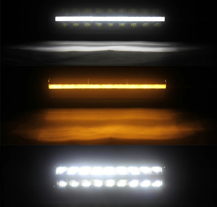 Bară LED de 30 cm 12V - 24V design Piano lumină albă și portocalie pentru gabarit ceață de înaltă calitate 4000LM [11]