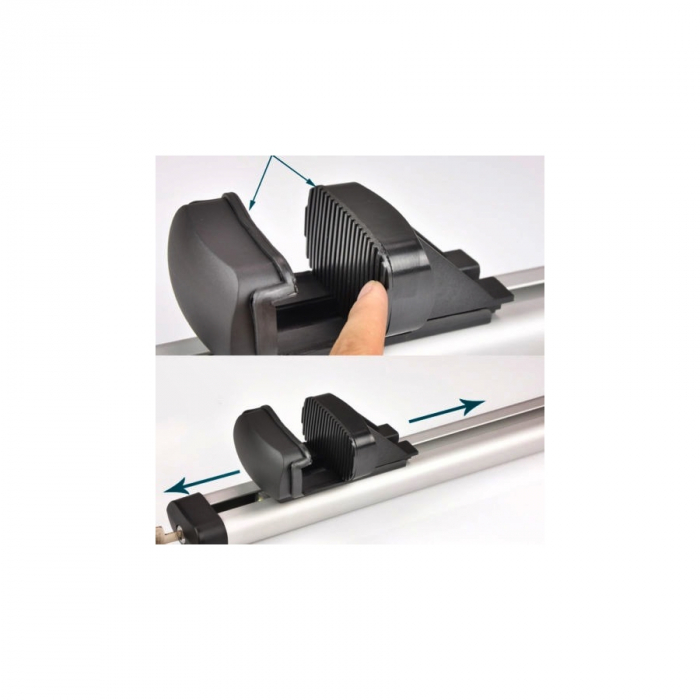 Set Bare portbagaj universala transversala din aluminiu cu cheie 120cm [5]