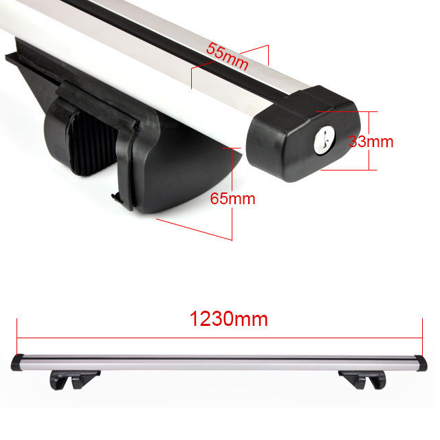 Bara portbagaj universala transversala din aluminiu cu cheie  150cm [2]