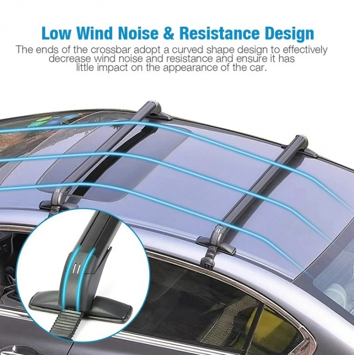 Set Bare Portbagaj Transversale Aluminiu VW Golf MK7 2011-2021 cu cheie [4]