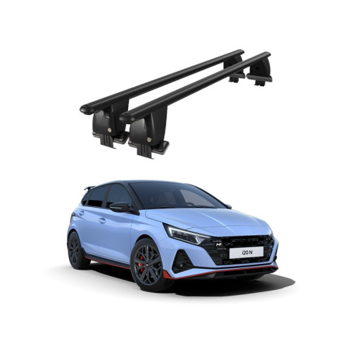 Bare transversale portbagaj auto aluminiu compatibile plafon neted Hyundai i20 BC3 N 2020-> argintii sau negre [2]