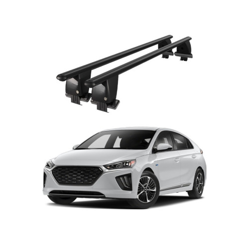 Bare transversale portbagaj auto aluminiu compatibile plafon neted Hyundai Ioniq AE 2016-> argintii sau negre [2]