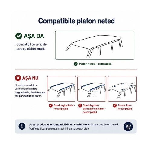 Bare transversale portbagaj auto aluminiu compatibile plafon neted Mitsubishi L200 Triton IV 2006-2015 argintii sau negre [5]