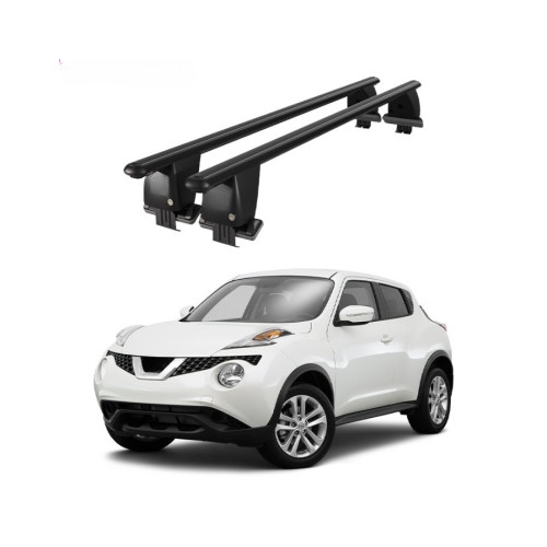 Bare transversale portbagaj auto aluminiu compatibile plafon neted Nissan Juke F15 2010-2019 argintii sau negre [2]