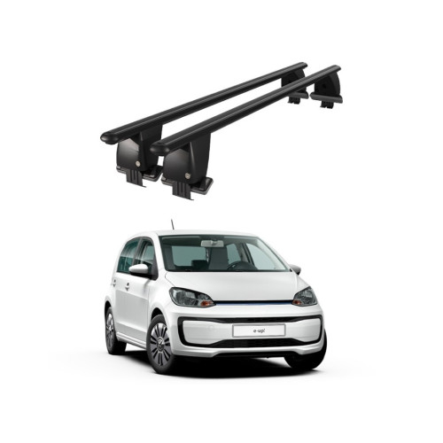 Bare transversale auto aluminiu compatibile plafon neted Volkswagen E-Up! 2014-> argintii sau negre [2]